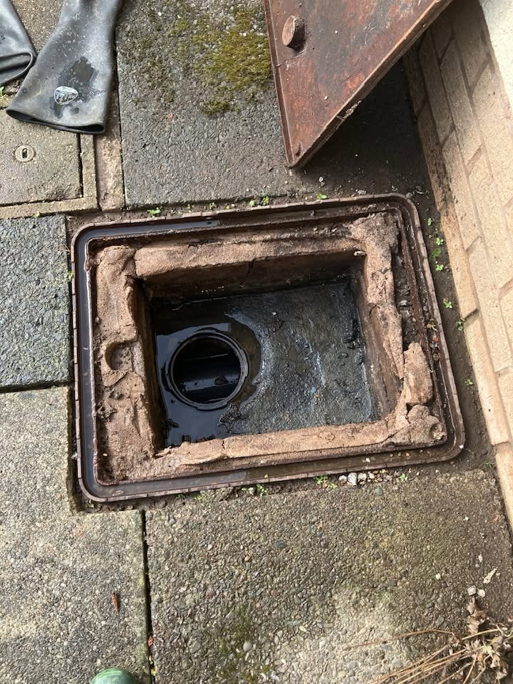 Drain chamber cleared and cleaned